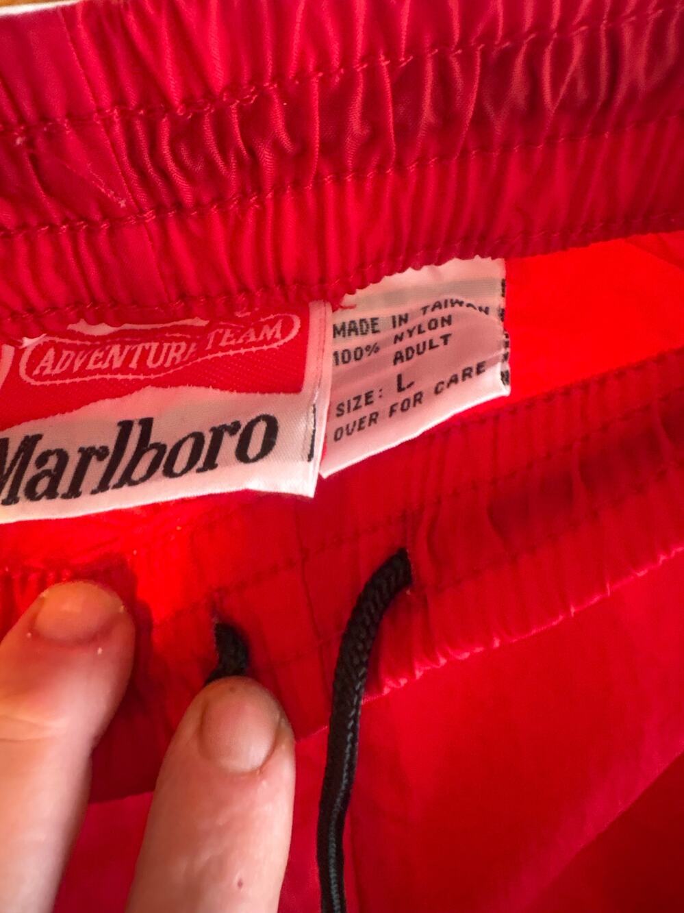 Marlboro Adventure Team Nylon Shorts - Regular L, Red/Black, Athletic